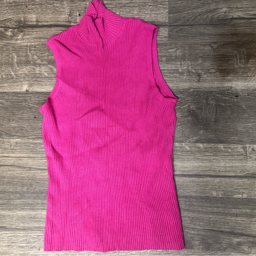 Joseph Bright Pink Ribbed Tank Top - Picture 3 of 5